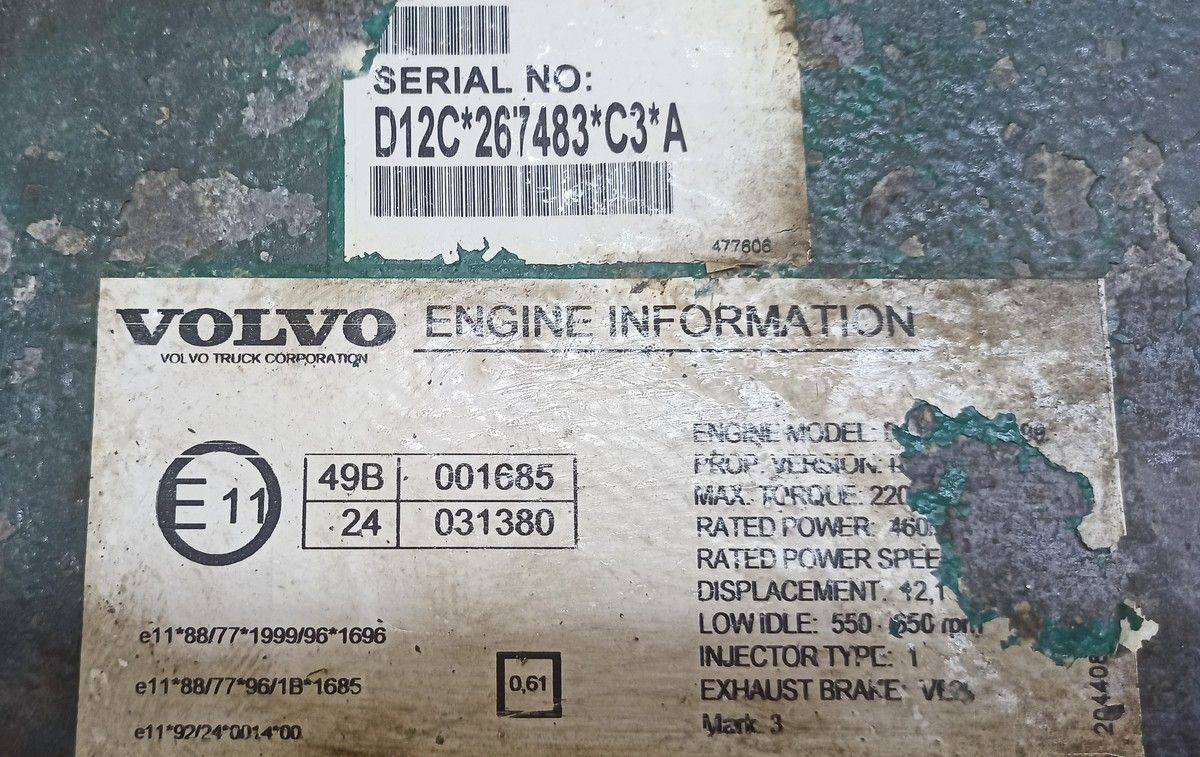 1638358 VOLVO Двигатель, D12C, № XF422726, фото 11