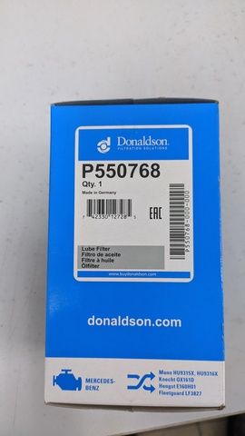 P550768 DONALDSON Фильтр масляный, фото 1
