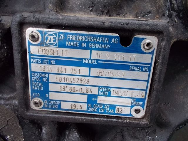 5001857092 RENAULT КПП, 16S151, Без ретардера, МКПП, № XF35071, фото 5