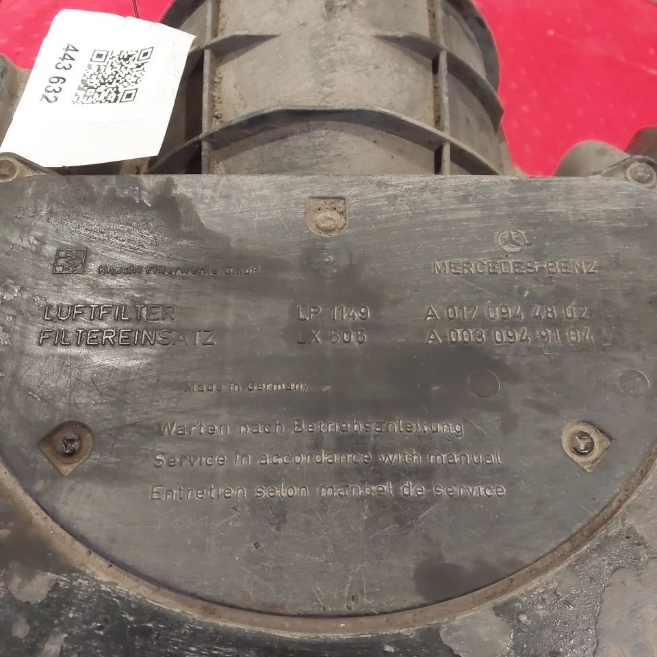 0170944802 MERCEDES Корпус воздушного фильтра, № XF443632, фото 8