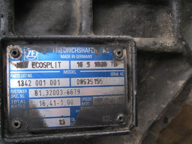 81320036679 MAN КПП, 16S1920, Без ретардера, МКПП, № XF9484, фото 6