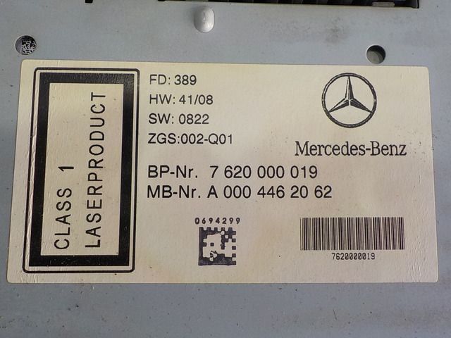 0004463662 MERCEDES Магнитола, № XF110026, фото 4