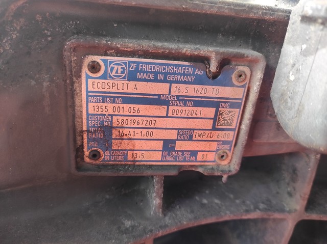 41296243 IVECO КПП, 16S1620, Без ретардера, МКПП, № XF341554, фото 10