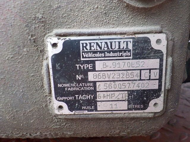 RENAULT КПП, B9170L52, Без ретардера, МКПП, № XF33079, фото 10