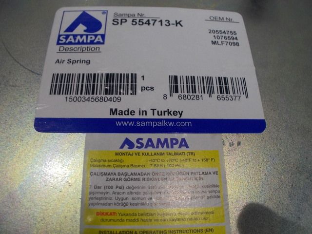 SP554713K SAMPA Пневмоподушка, фото 3