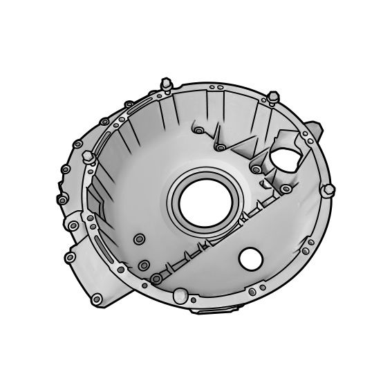 9060100833 MERCEDES Кожух маховика, № XF222986, фото 2