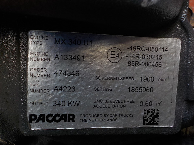 DAF Двигатель, MX, 510 hp, Euro5, № XF208127, фото 10