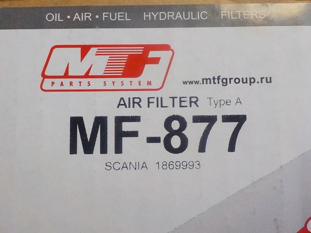 MF877 MTFILTER Фильтр воздушный, фото 4