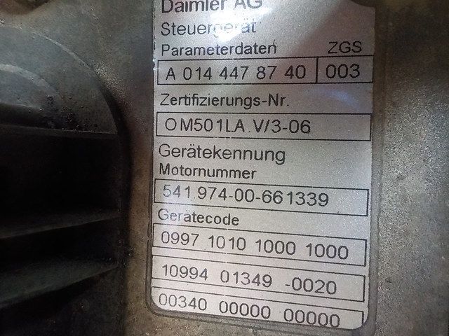 0020106500 MERCEDES Двигатель, OM501, 410 hp, Euro3, № XF166454, фото 5