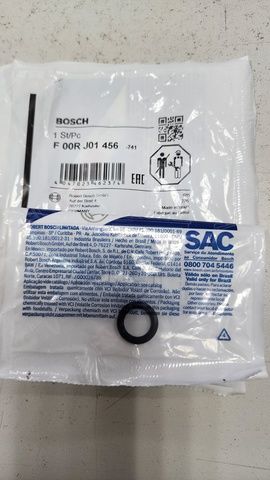 F00RJ01456 BOSCH Кольцо уплотнительное RVI, топливная трубка, фото 1
